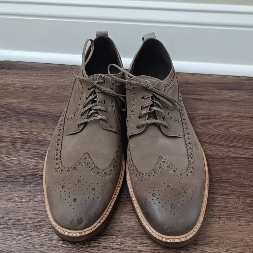 Cole Haan 2.Zerogrand Wingtip Oxford Mens 13 M Taupe C35838